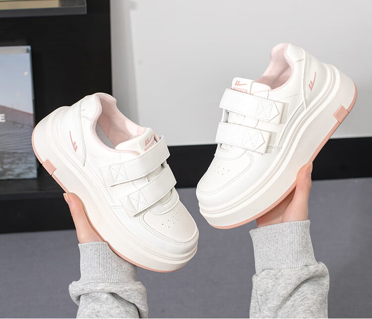 Warrior Women's Breathable Mesh Sneakers Magic Tape White Shoes L451Z Beige/Black Single Mesh Style Size 39 5