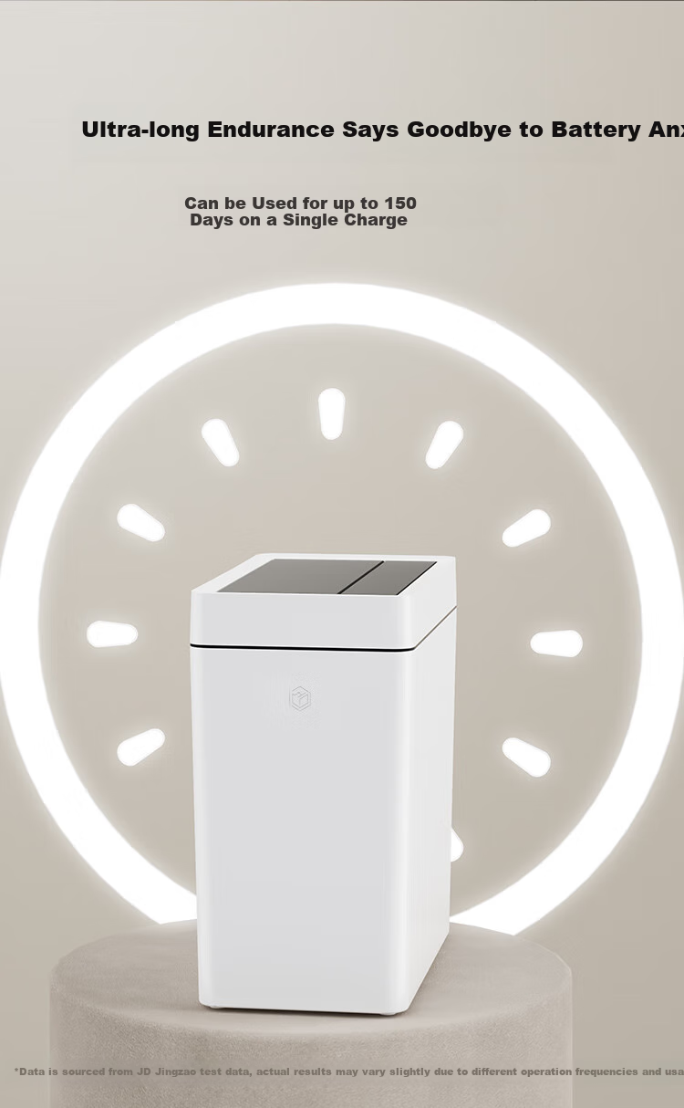 JD Original Double-Door Narrow Gap Automatic Bagging Smart Trash Can 10L Sensor for Home Bathroom Living Room Bedroom 11