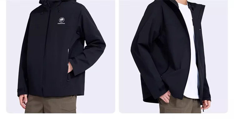 CAMEL Panda Single-Layer Outdoor Windproof Waterproof Mountaineering Cycling Jacket A35BA18158 Phantom Black XS 36