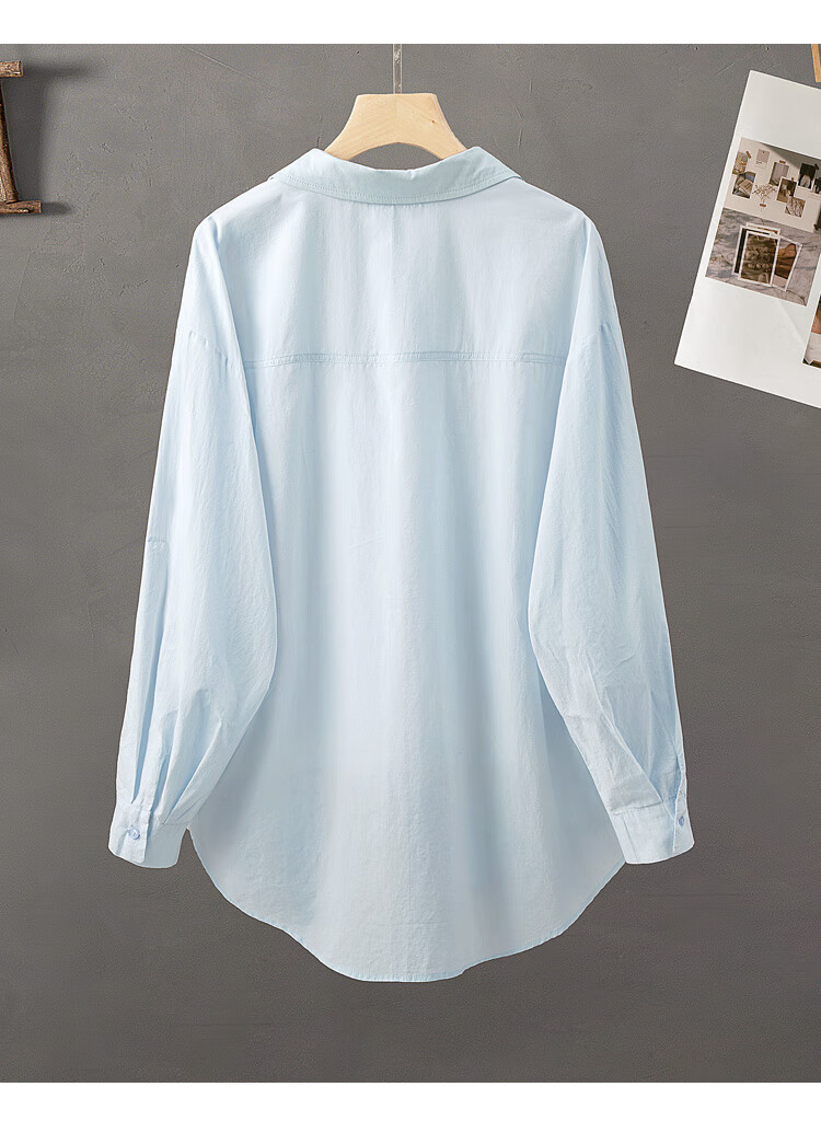 Cypress Casual Shirt 2026 Spring New Women's Fashion Simple Lapel Loose Mid-Length Shirt 2