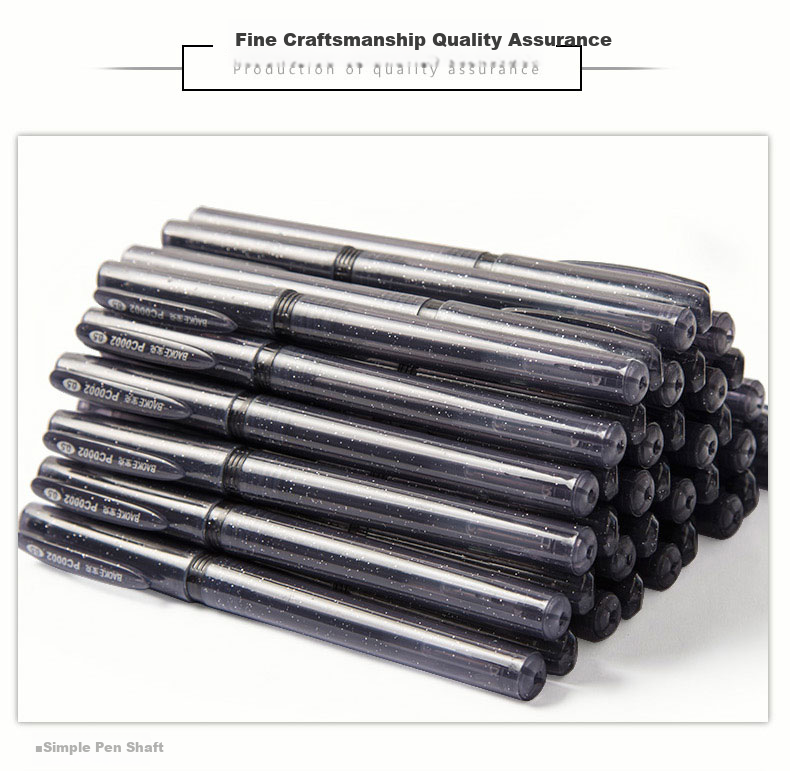 BAOKE PC0002, 0.5mm Semi-Needle Tube Gel Pen, Black Ink, Signing Pen, 40 Pieces 4