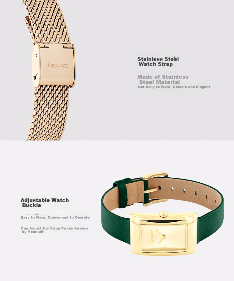 Calvin Klein CK Watch Square Style Retro Steel Strap Small Square Watch Women's Wristwatch Goddess Day New Year Gift 25200395 2