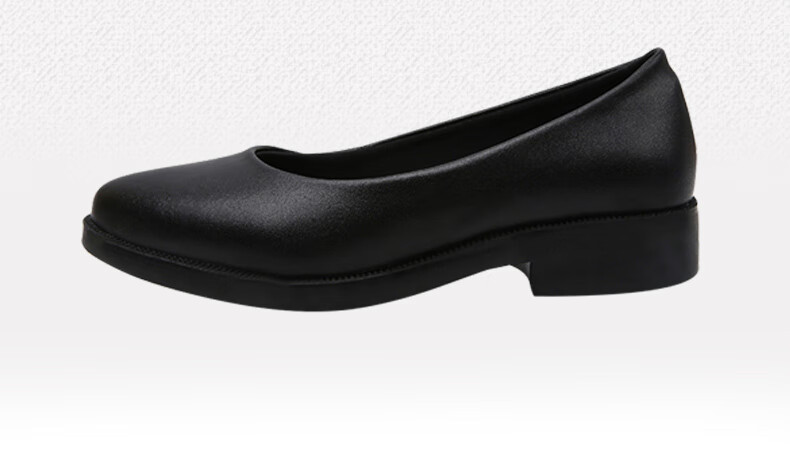 CARTELO Professional Black Work Shoes, Comfortable Leather Shoes for Women, Single Shoes KDLDX-9577 Black Size 35 20