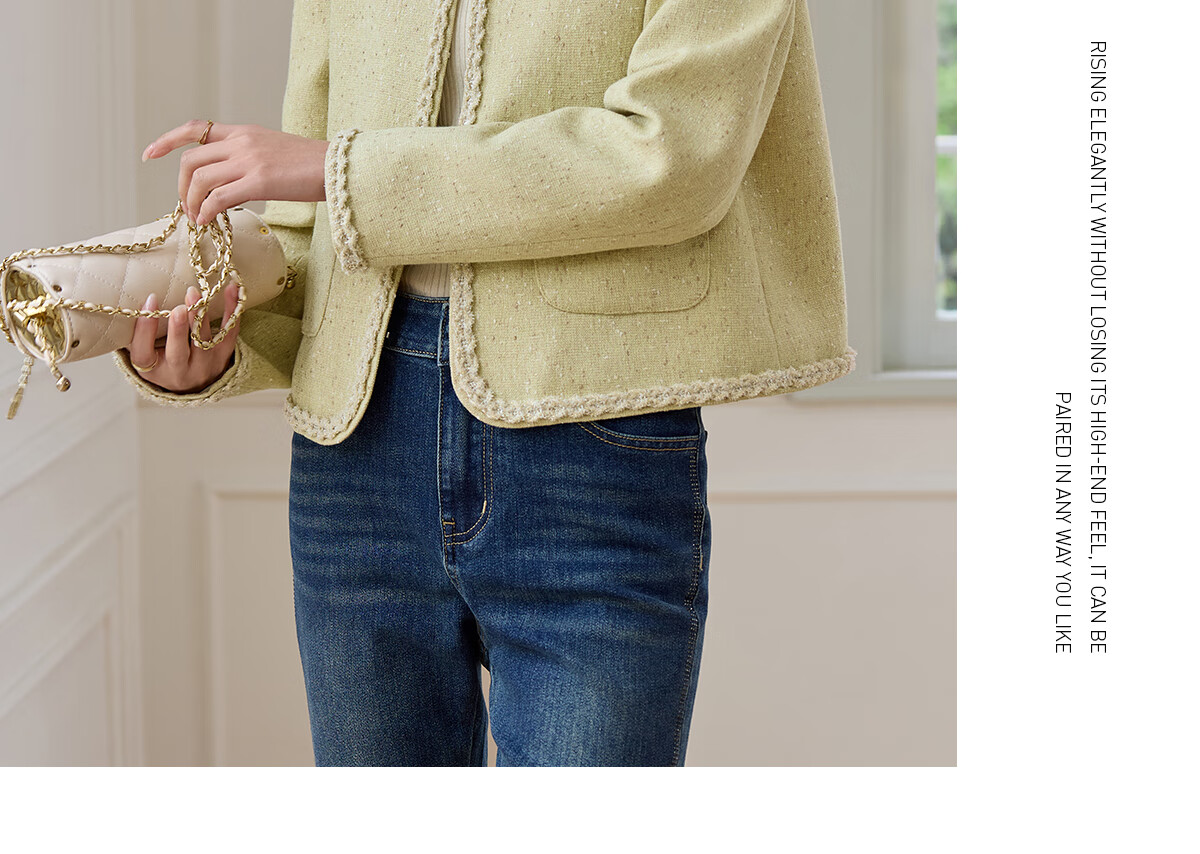 She Enjoy Little Chanel Style Short Jacket Women Woven 3D Lace Coat Spring Autumn Short Cardigan T51D052 9