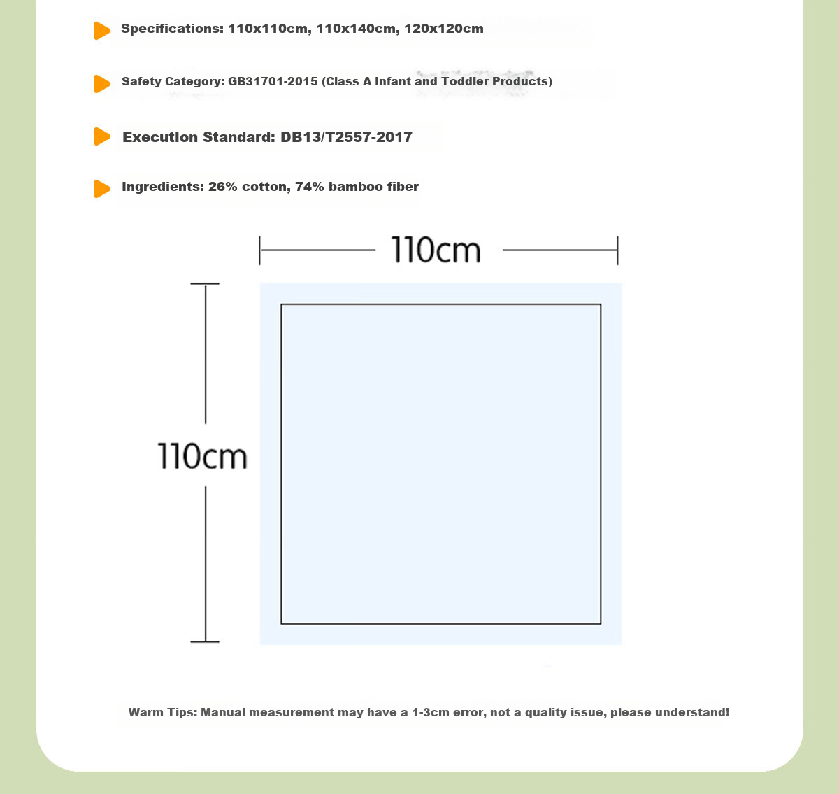 Mianzhirun Baby Muslin Bath Towel, Infant Absorbent Swaddle, Newborn Blanket, Children's Bamboo Cotton, 7A Antibacterial, 110cm*110cm 20
