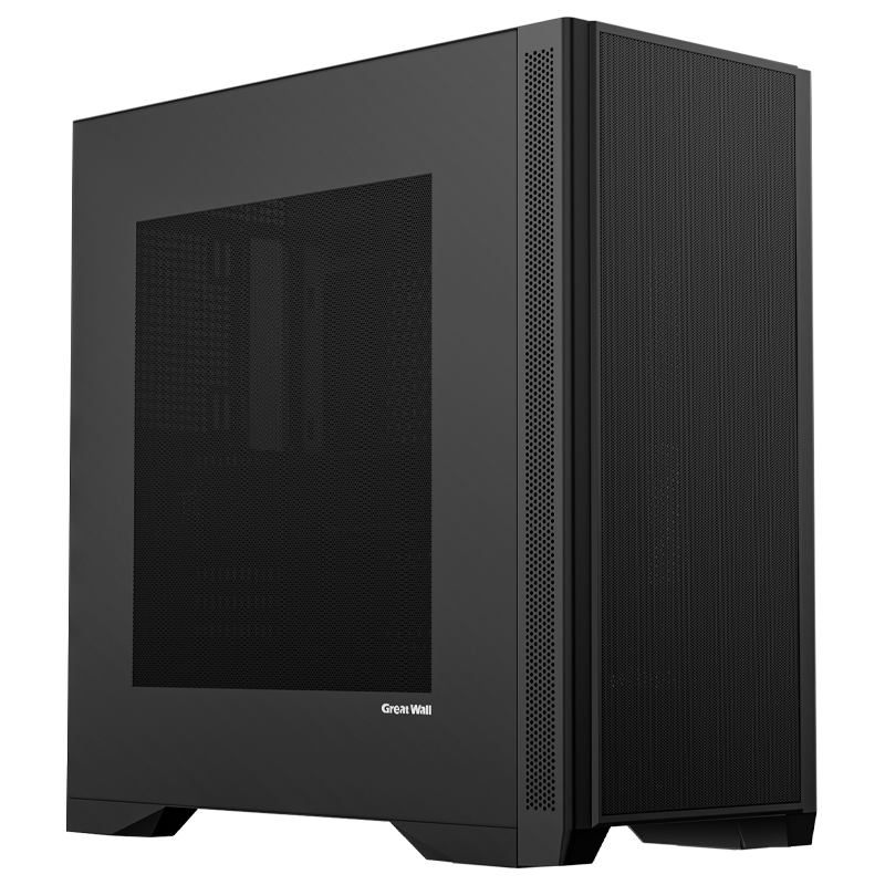 Great Wall Hidden Blade H600B V2 Black Computer Case (Back-Mounted Motherboard, Type-C, 0.75mm Steel Plate, PCI Rotating, E-ATX, Dual 360mm Water Cooling Positions, 5090 Graphics Card Compatible)
