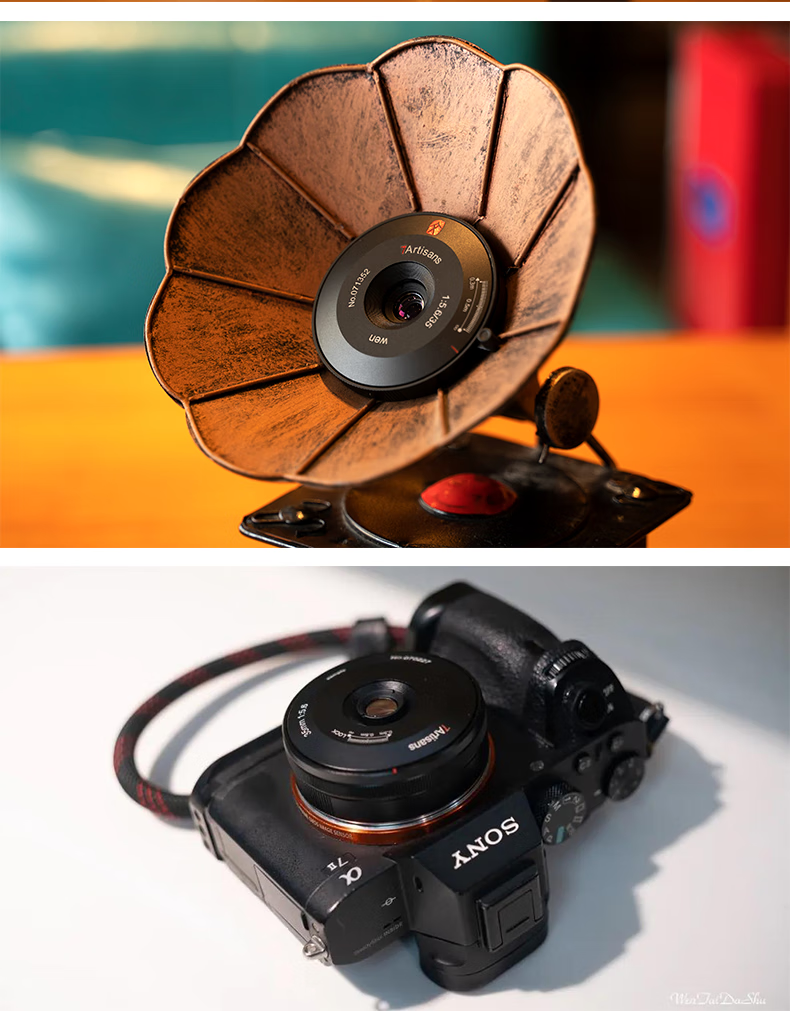 Qigongjiang Leica Camera Prime Lens, Side-By M-Mount, Black, M35mm F5.6 Large Aperture Landscape Portrait Prime Full-Frame Manual Focus Lens, Human Series 2
