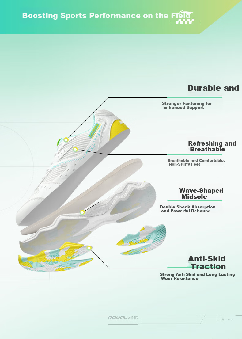 Li-Ning Badminton Shoes, Unisex Longfeng Professional Competition Training Shoes, Sports Shoes, Non-Slip, Wear-Resistant, Breathable And Comfortable, Size 44 5
