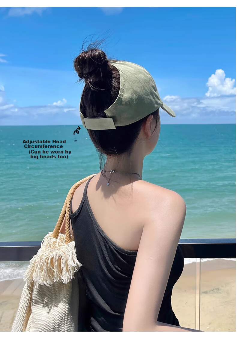 YUZHAOLIN Baseball Cap, Women's Summer Sun Hat, Visor Hat for Men, Sun Protection Hat for Women, Breathable Peaked Cap, Can Be Tied into High Ponytail 3