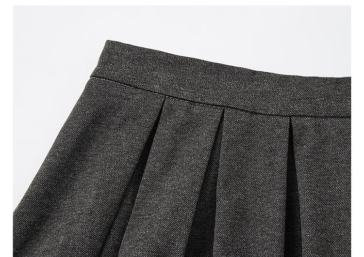 Dme Hepburn Half Skirt Winter Luxury Commuter Elastic Waist A-Line Slimming Mid-Length Skirt for Women 7