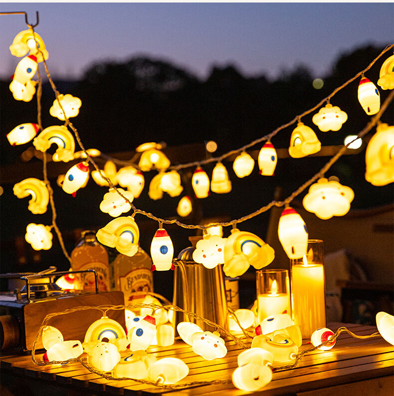Modouyu Starry Sky String Lights, 3 Meters, 20 LED Lights, Camping Atmosphere Lights, Valentine's Day Confession, Proposal, Birthday Room Decoratio 8