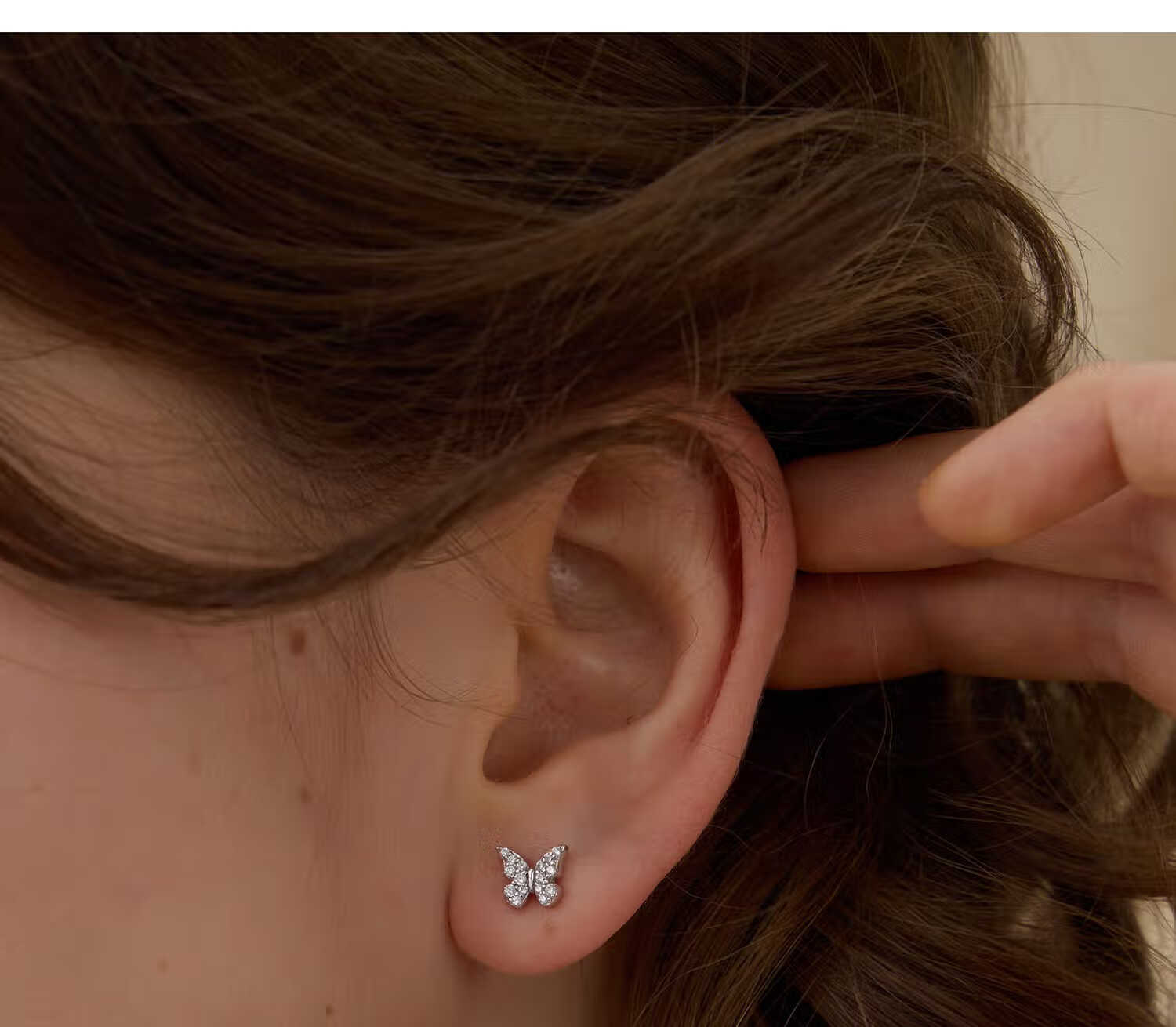 Arsis [Zhou Ke Yu Same Style] Silver Jewelry Lucky Symbol Star Butterfly Earrings, Women's Ear Studs And Hoops, Gift for Girlfriend 10
