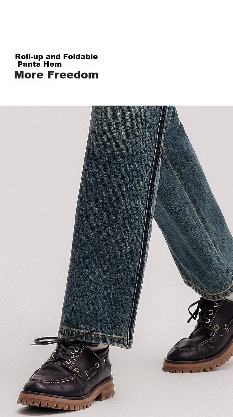 Semir Senrou | Women's Jeans, Spring Season, Semi-Elastic Waistband, Straight-Leg, Leg-Lengthening, Trendy Long Pants, 103125124002 7
