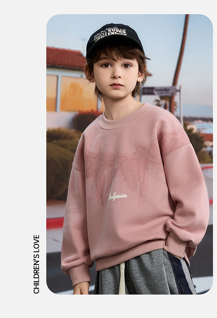 ASK JUNIOR Children's Clothing, Boys' Sweatshirt, Round Neck Long Sleeve, Autumn Pullover, Casual Versatile Top, Green, Size 170 18