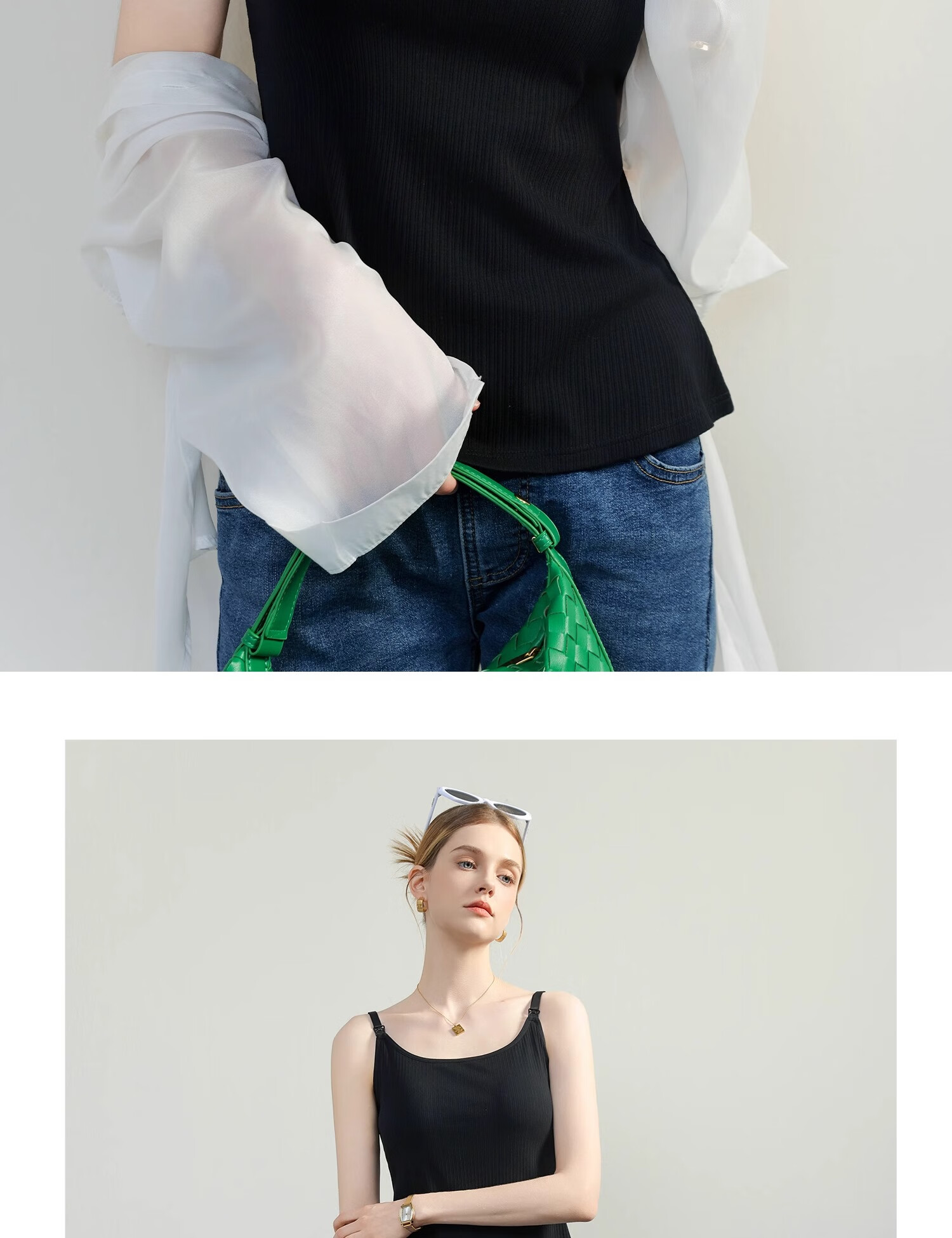 FENYE Fish Tail Nursing Camisole for Spring And Autumn Wear, Can Be Worn As Outerwear with Built-In Pads, No Bra Needed for Going Out Nursing Top, Black XL 22