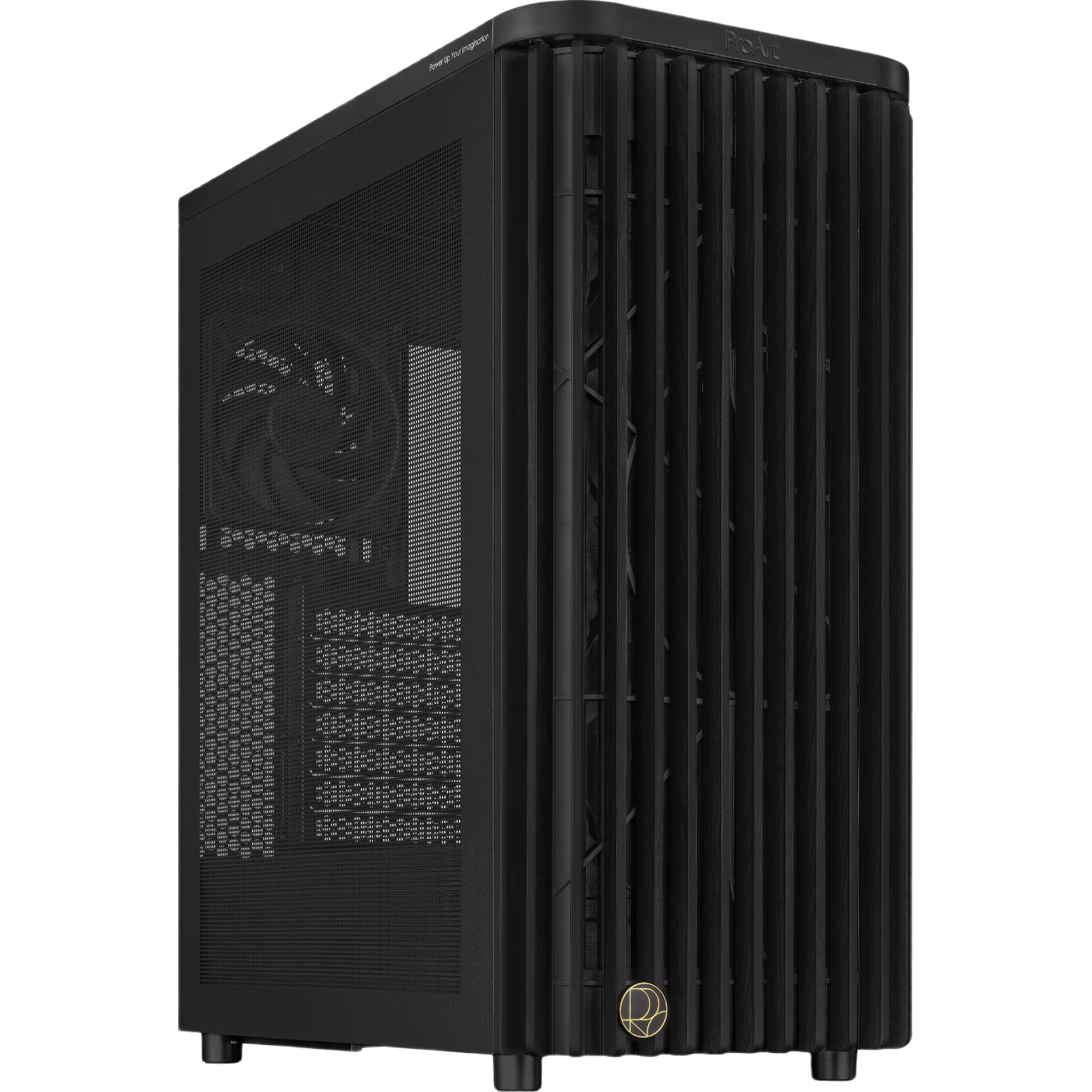 ASUS ProArt Chuangmeng40 PA401 MESH Version Case, Wood Art Front Air Grille, Tool-Free Disassembly/assembly, Power Button Lock, PWM One-Button Setting
