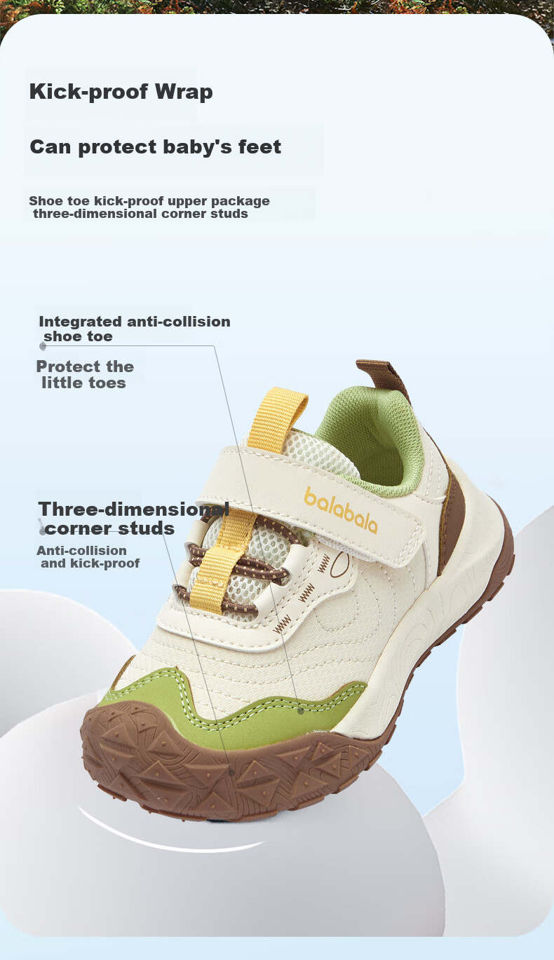BALABALA Children's Shoes, Toddler Walking Shoes, Baby Boys And Girls Spring And Autumn New Style Functional Shoes, Non-Slip Outdoor Soft-Soled Footwear 4
