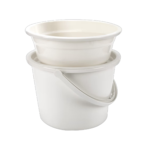 Bendi Face Basin Water Bucket with Lid Three-Piece Set, Portable Car Wash Water Storage, Dormitory Laundry Bucket, Mop Bucket, Foot Soaking Bucket Set