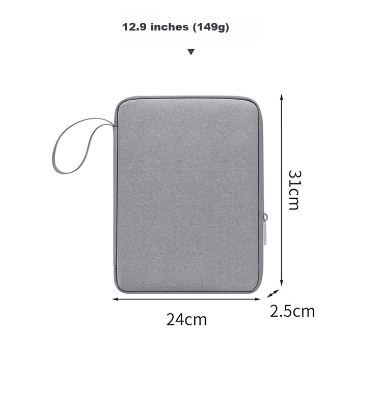 Biyoumei IPad Tablet Case, 10.9-Inch Protective Cover, Apple Huawei Tablet Accessory Storage Bag, Gray 8