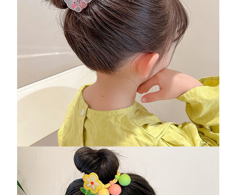 Jiaoxuefei Fresh And Fun Hair Ties, 10 Pieces, Gentle on Hair, Rubber Bands, Fresh And Cute Ponytail Hair Bands for Wome 9