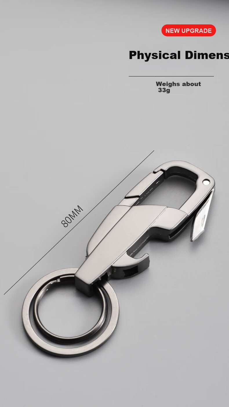 Jinlongxing Keychain with Mini Knife, Multi-Functional Bottle Opener, Express Knife, Key Pendant, Metal Key Ring A1067 5