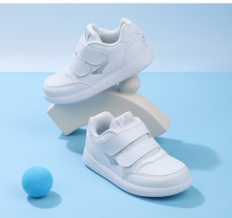 DR·KONG Soft Sneakers, Spring Season, for Men And Women, White Shoes, Campus Children's Shoes, 2B16A1045AX, White Color, Size 34 8