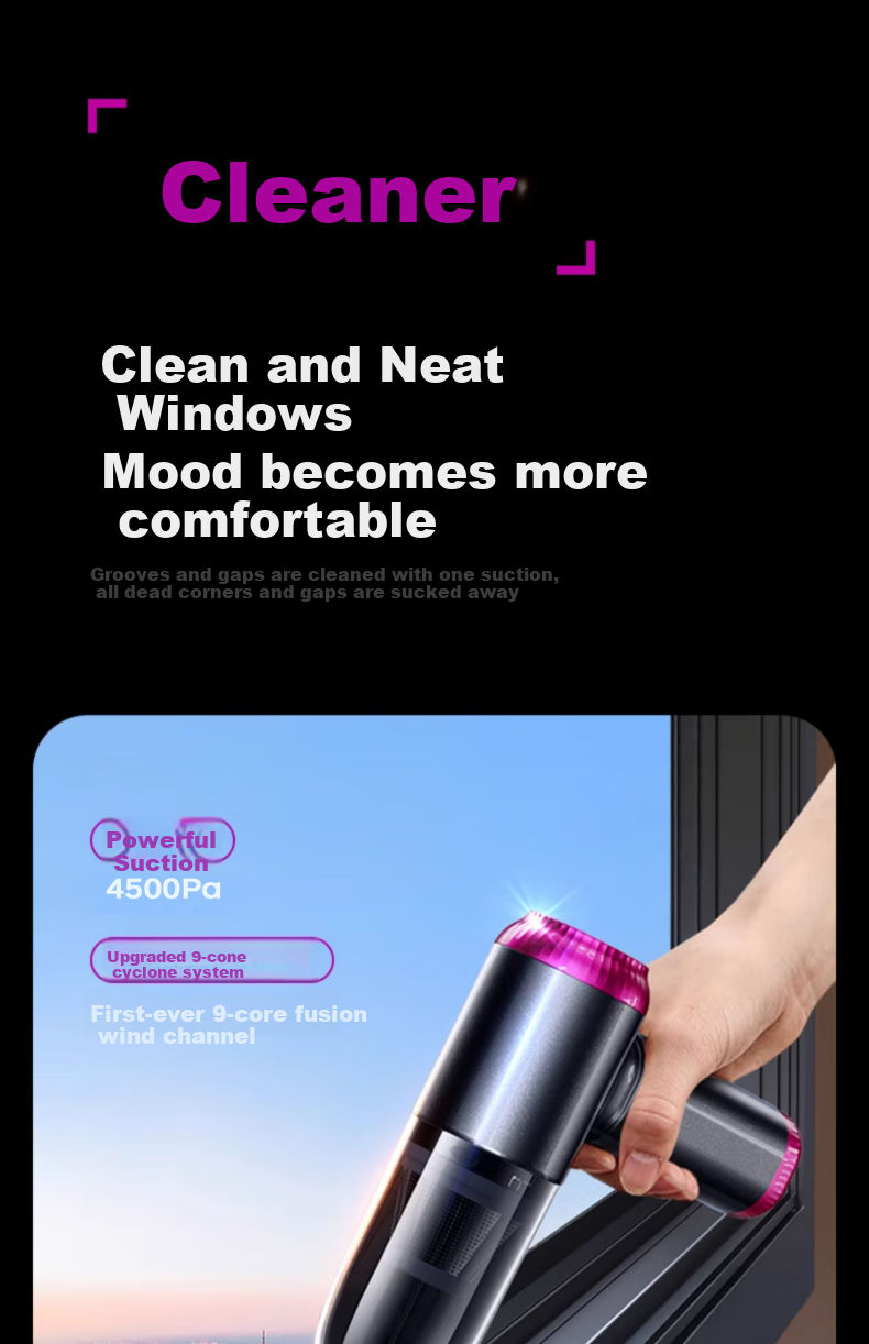 REWONDER [Top-Selling Online], Car Vacuum Cleaner with Strong Suction, Cordless Handheld Vacuum, Dual-Use for Home And Car, Long Battery Life, Outdoor Suction And Blowing, Multi-Functional, Suitable for Li Auto I9 18