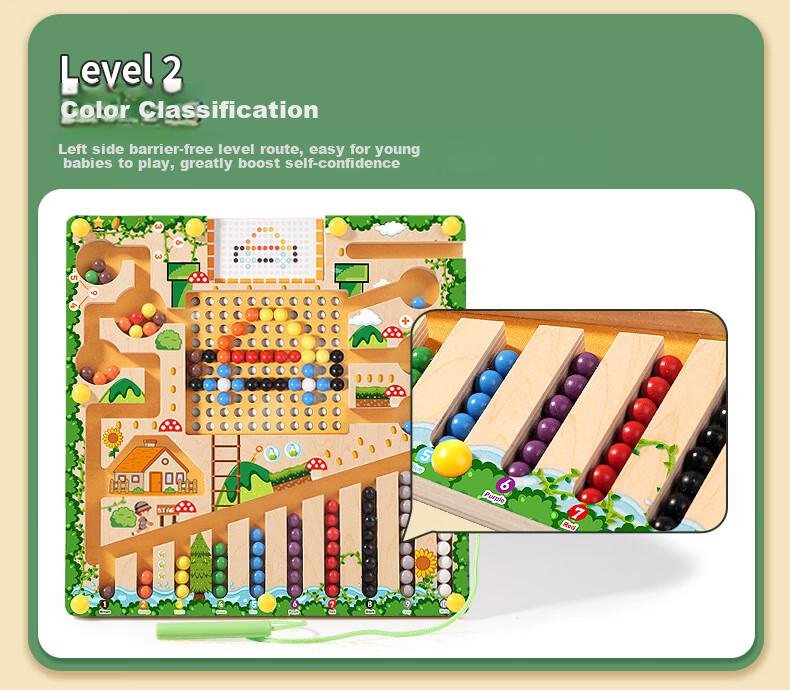 Lankupa Children's Educational Magnetic Bead Maze Writing Practice Toy for Focus Training, Gift for Boys And Girls Aged 3-6 4
