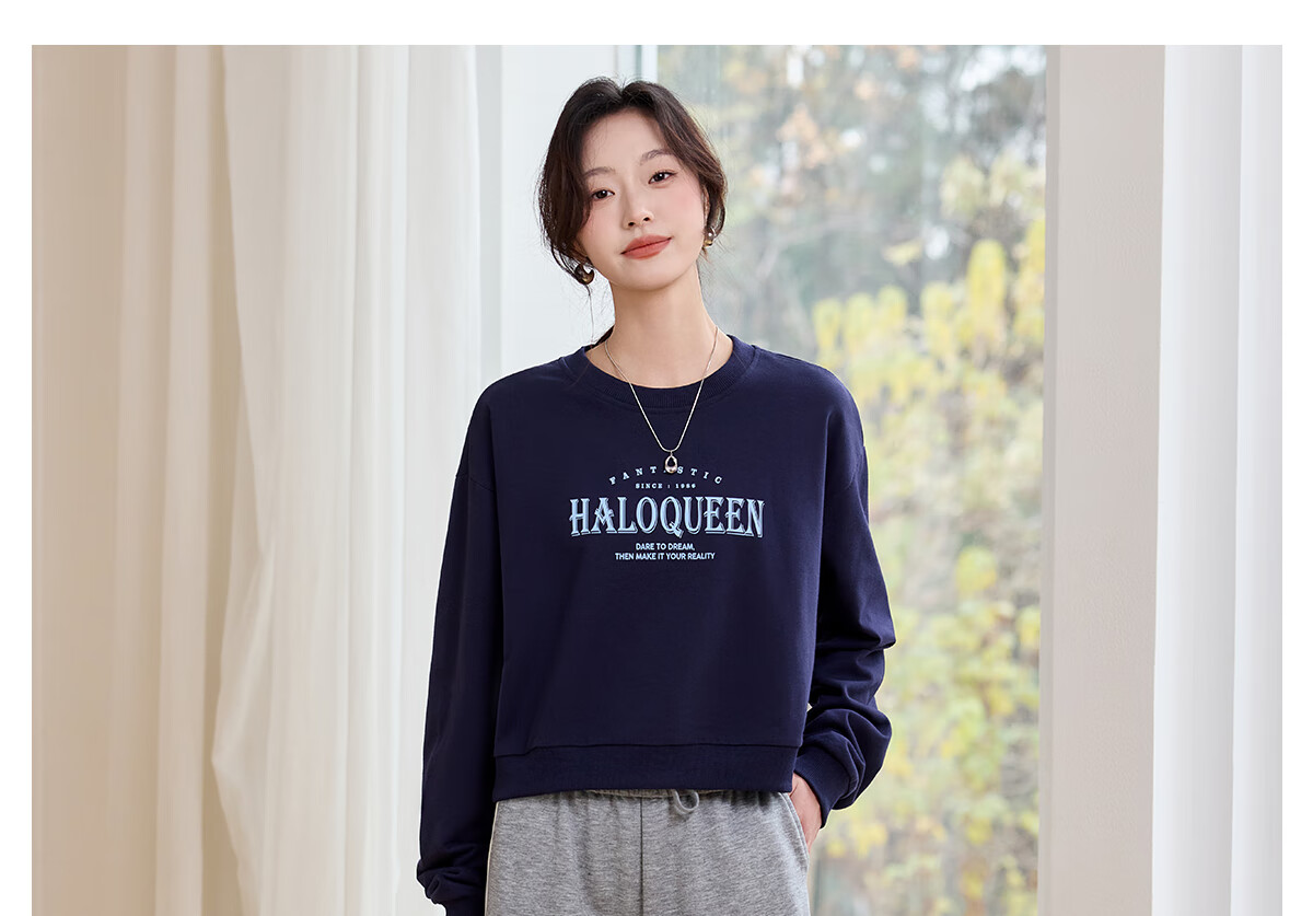 Halo Queen Casual Wide-Leg Pants for Women with Side Stripes Design, High-Waisted Loose Straight-Leg Trousers for Petite Figures H143K2003 35