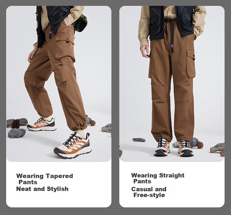 CAMEL Men's Cargo Pants, Wide-Leg Style, Wang Junkai's Same Style, Spring And Summer Soft Shell Straight-Leg Casual Trousers M14CAWI644 9