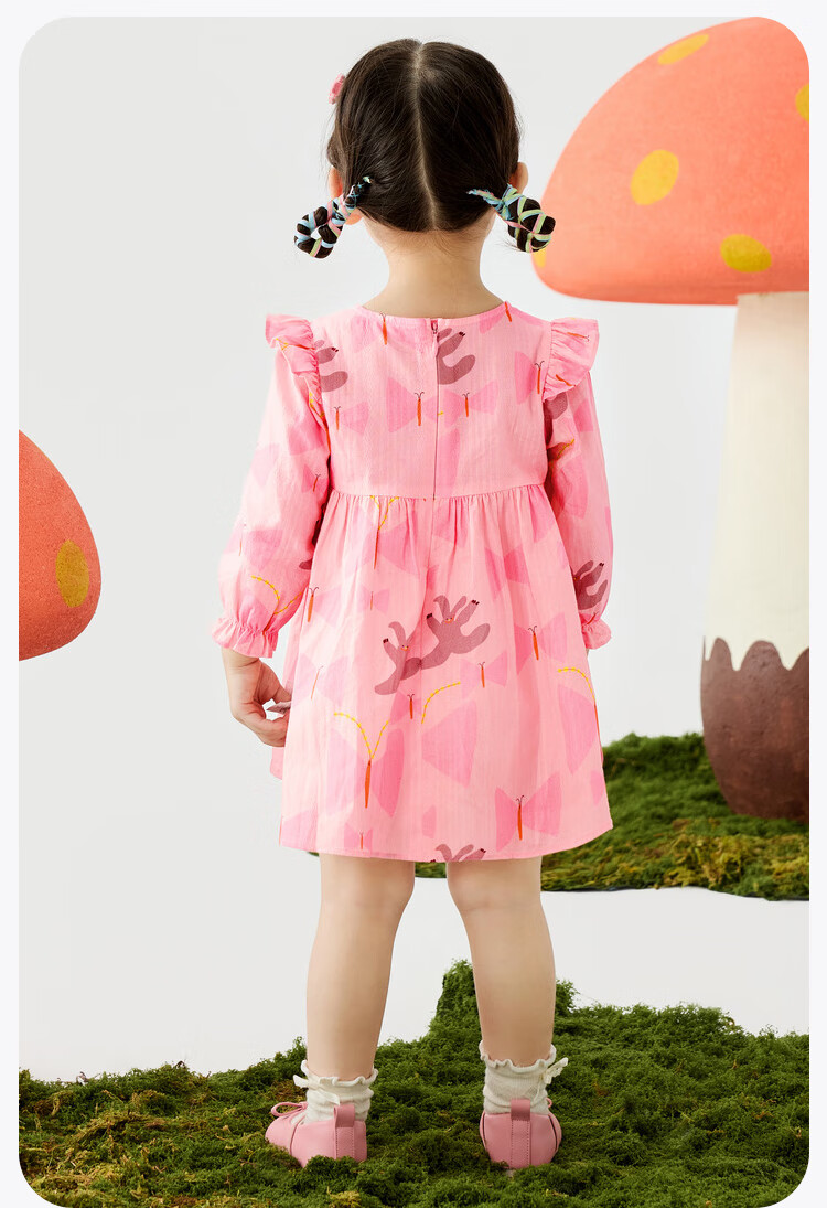 Minibala Girls' Pure Cotton Dress, Sweet Spring New Style [Artist Collaboration] 8