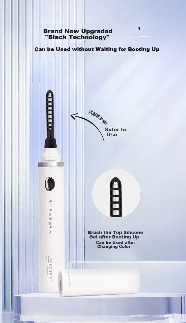 Eyecurl Pink Electric Curling Iron for Eyelashes, Rechargeable Eyelash Curler, Long-Lasting Shaping Tool for Beginners 5
