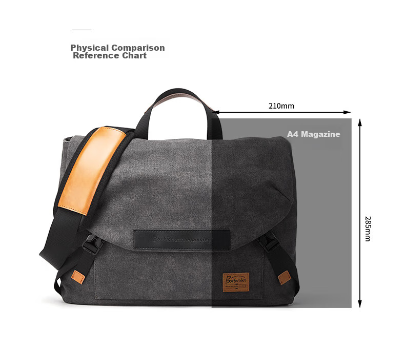 BOSTANTEN Men's Shoulder Crossbody Bag, Trendy Student Backpack, Large Capacity Multifunctional Handbag, Briefcase, Messenger Bag for Me 10