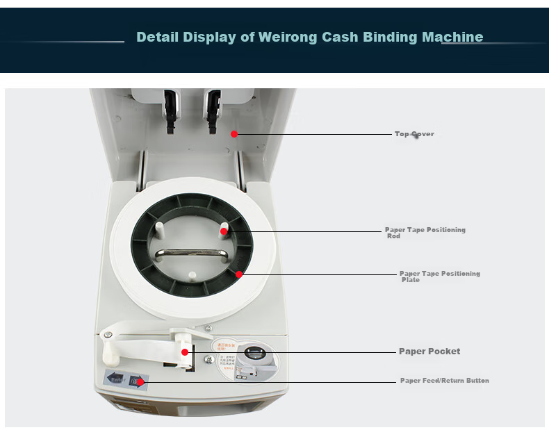 Weirong MS-8011A Intelligent Fully Automatic Bank Currency Strapping Machine Electric Banknote Bundling Machine 5