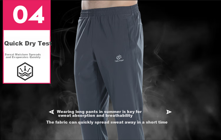 TECTOP Quick-Dry Pants, Men's Outdoor Breathable Fast-Drying Trousers, Sports Hiking Pants, 053 Men's Dark Gray, M 7