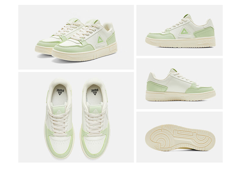 PEAK Women's Sneakers, Summer Mesh Breathable Wear-Resistant Casual Shoes, Air Force One Style White Sneakers for Women, Sports Shoes DB310128 24