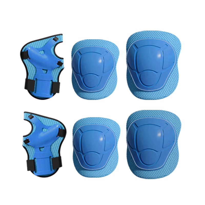VOKY Roller Skating Protective Gear Professional Children's Knee Pads Elbow Pads Palm Guards Six-Piece Set for Land Surfing And Ice Skating Protectio