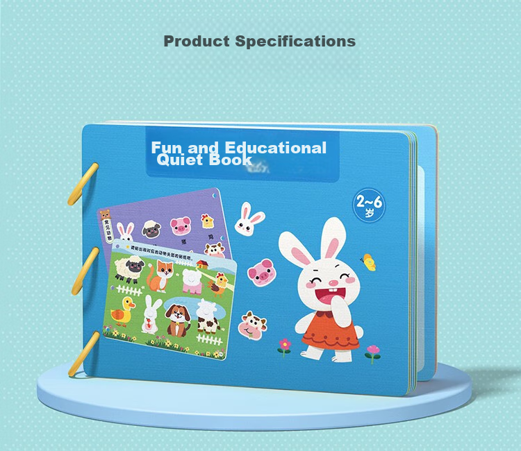 Mimeng Baby Quiet Book, Tear-Off Book for Infants, Chewable Hand-Tear Book with Stickers, Concentration Training, Early Childhood Education Toy 4
