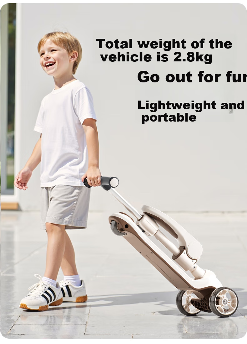 Babyhood Children's Scooter for Ages 3-14, Ride-On And Ride Bike Toy for Boys And Girls, Foldable Two-In Gift 8