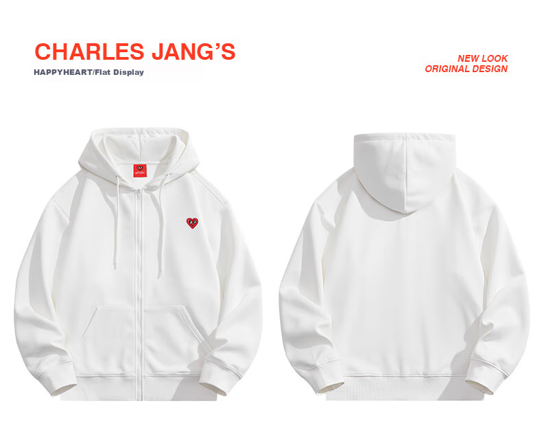 Chaersitaoxin [Wang Churan's Choice] Fleece-Lined Hooded Sweatshirt, Simple Casual Jacket for Men And Women, Light Khaki, XL 20