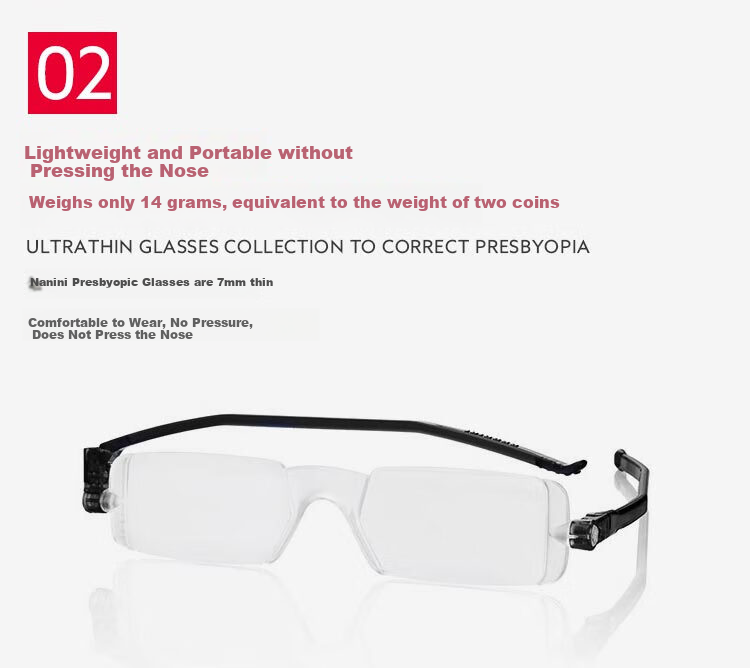 NANNINI Italian Reading Glasses for Men And Women, Portable High-Definition Imported Foldable Fashion Reading Glasses for School 7