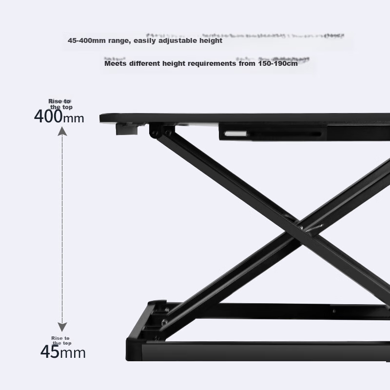 ECOLUS ErgodeSK Adjustable Standing Desk, Height-Adjustable Laptop Stand, Workstation LST04BK