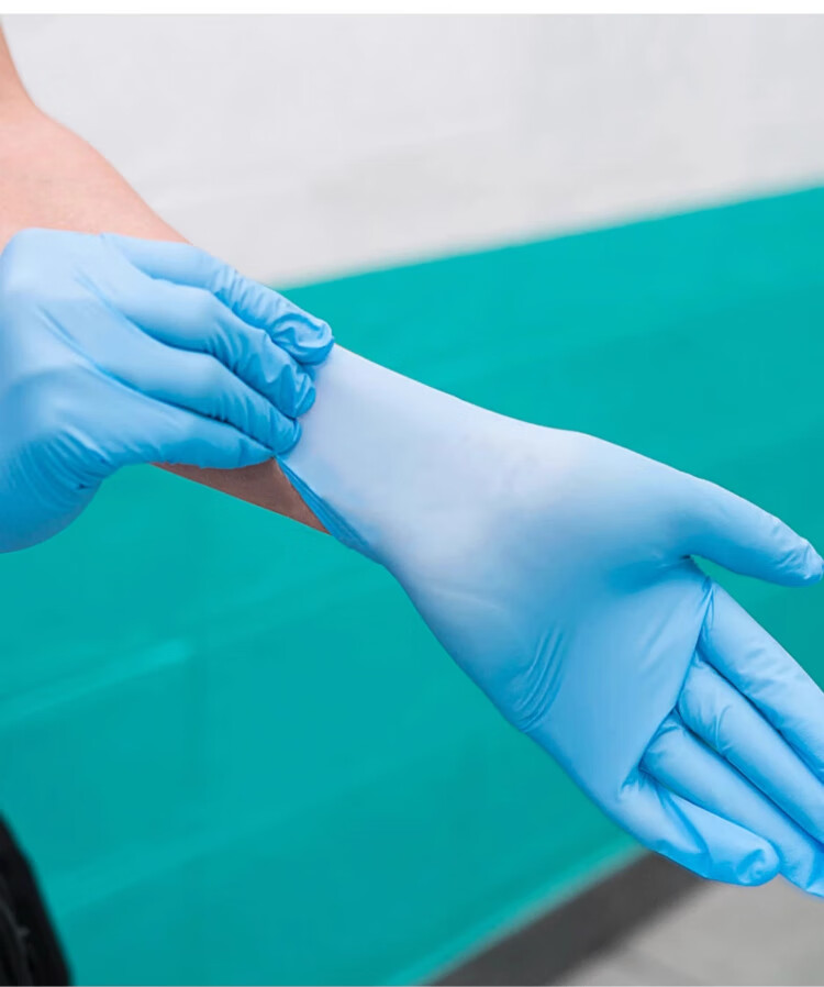 Ansell 4472 Disposable Nitrile Gloves, Thickened Wear-Resistant Food Grade Household Laboratory Inspection Protective Gloves 447X (100 Pieces/box) M 13