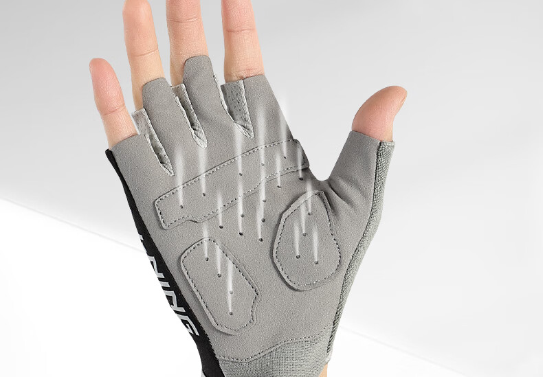 Li-Ning Fitness Gloves for Men, Sports Cycling Fingerless Gloves, Non-Slip Anti-Callus Weightlifting Climbing Outdoor Windproof Gym Training Durable Women's Gloves 5