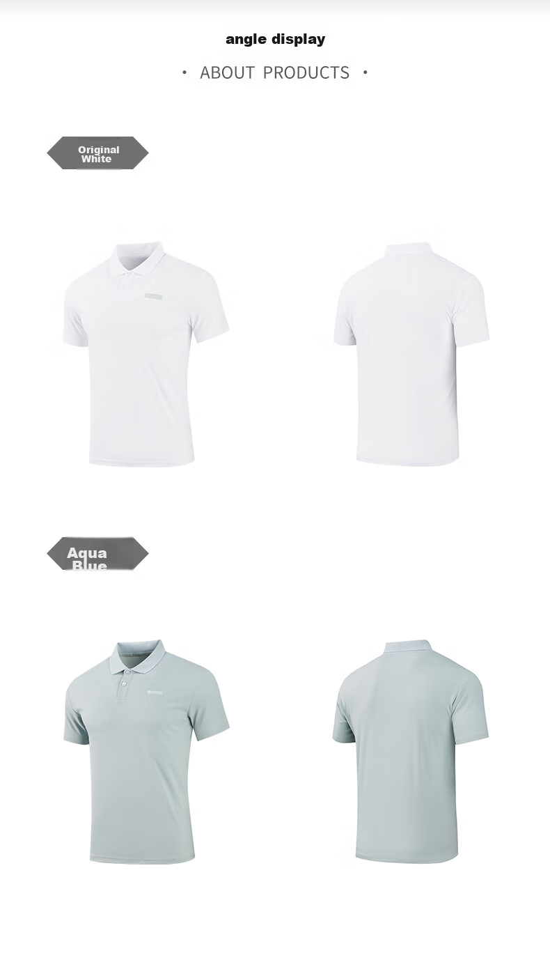 361° Men's Short-Sleeve T-Shirt, Summer Quick-Dry Polo Shirt, Running Fitness Sportswear, Half Sleeve, 652524102D-1 54