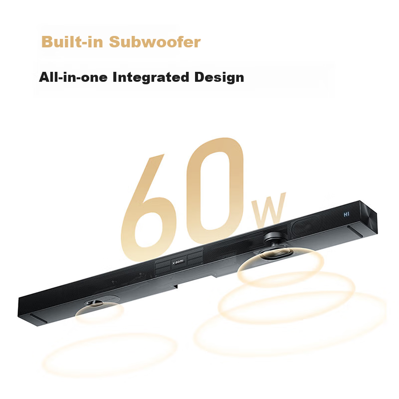 MI TV Soundbar 2.1 Channel Soundbar Home Theater with Built-In Subwoofer, Wireless Bluetooth 5.4 Speaker for Living Room, NFC Quick Pairing