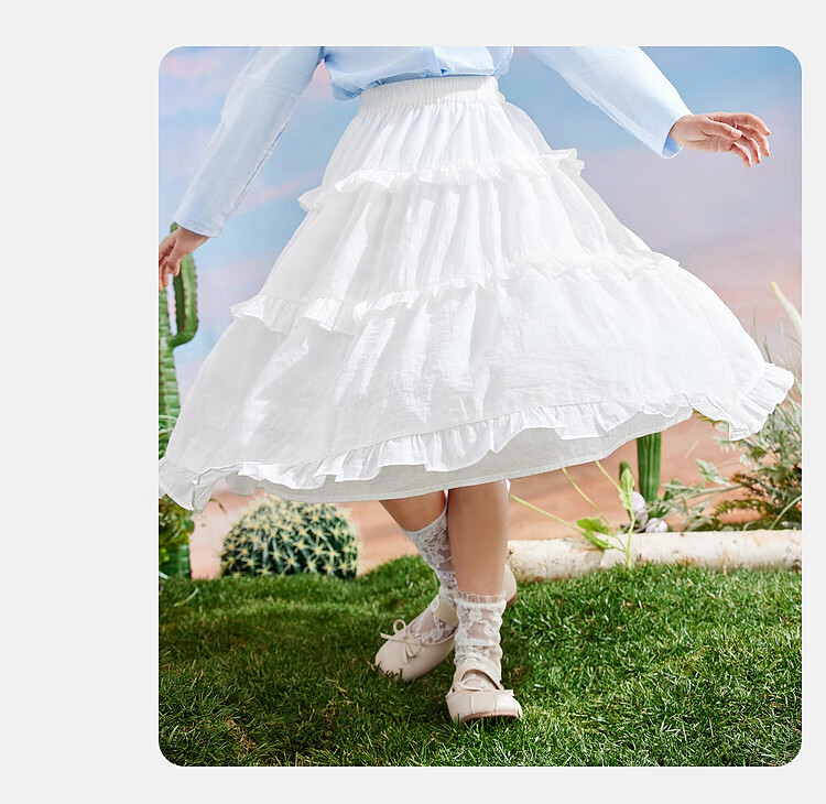ASK JUNIOR Girls' Princess Dress, Summer Thin Breathable Skirt, Dance Children's Dress 5