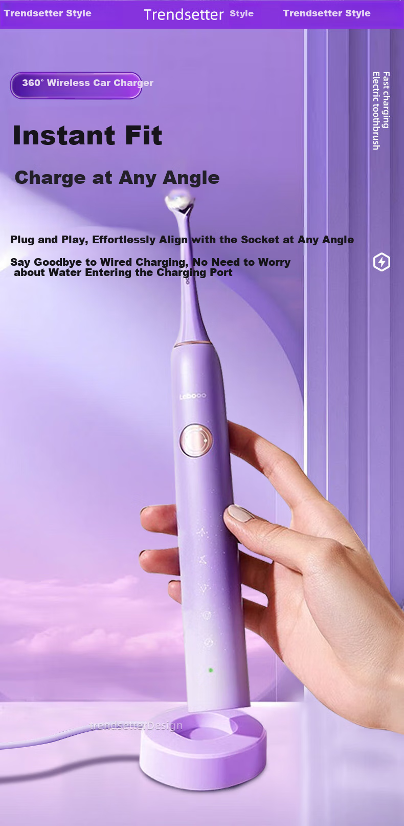 Chaofan Compatible with Libod Electric Toothbrush Charging Base, Star Diamond/star Moon Pro Wireless Sensor Charger, USB Charging Cable Accessories 6