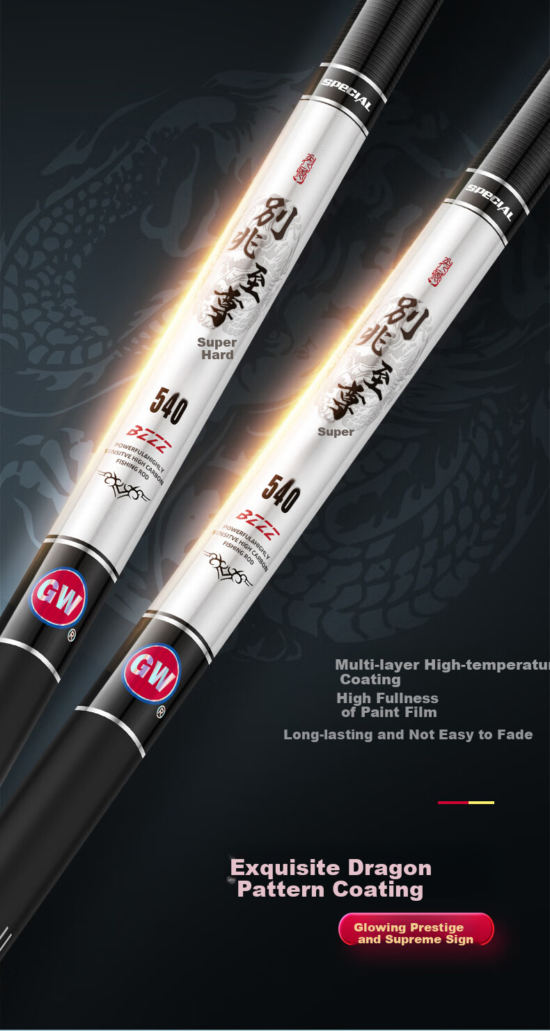 GW Biezhuo Zizun 3.6-Meter 28-Tune Comprehensive Big Fish Rod, Carbon Fiber Pole, Ultra-Light Carp Fishing Rod, Lake And Reservoir Big Fish Rod 7