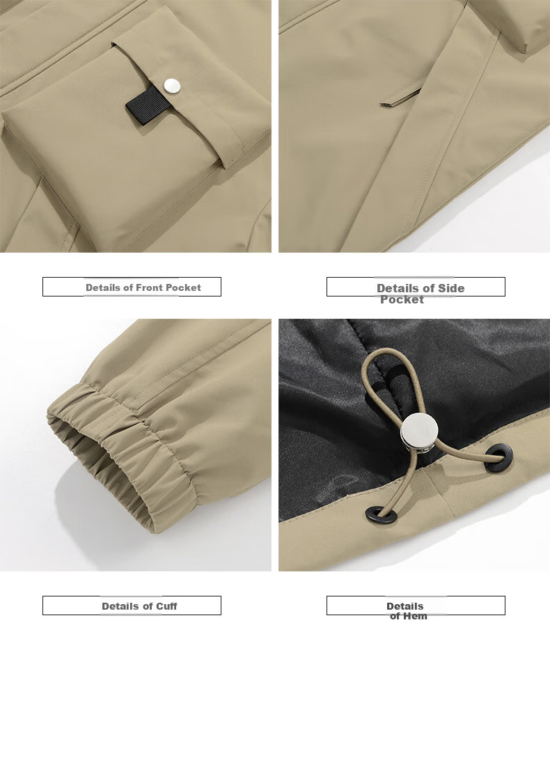 POUM American-Style Workwear Trendy Jacket for Men, Spring And Autumn Loose Fit Windproof Casual Coat, 2451 Orange-Red XL 16